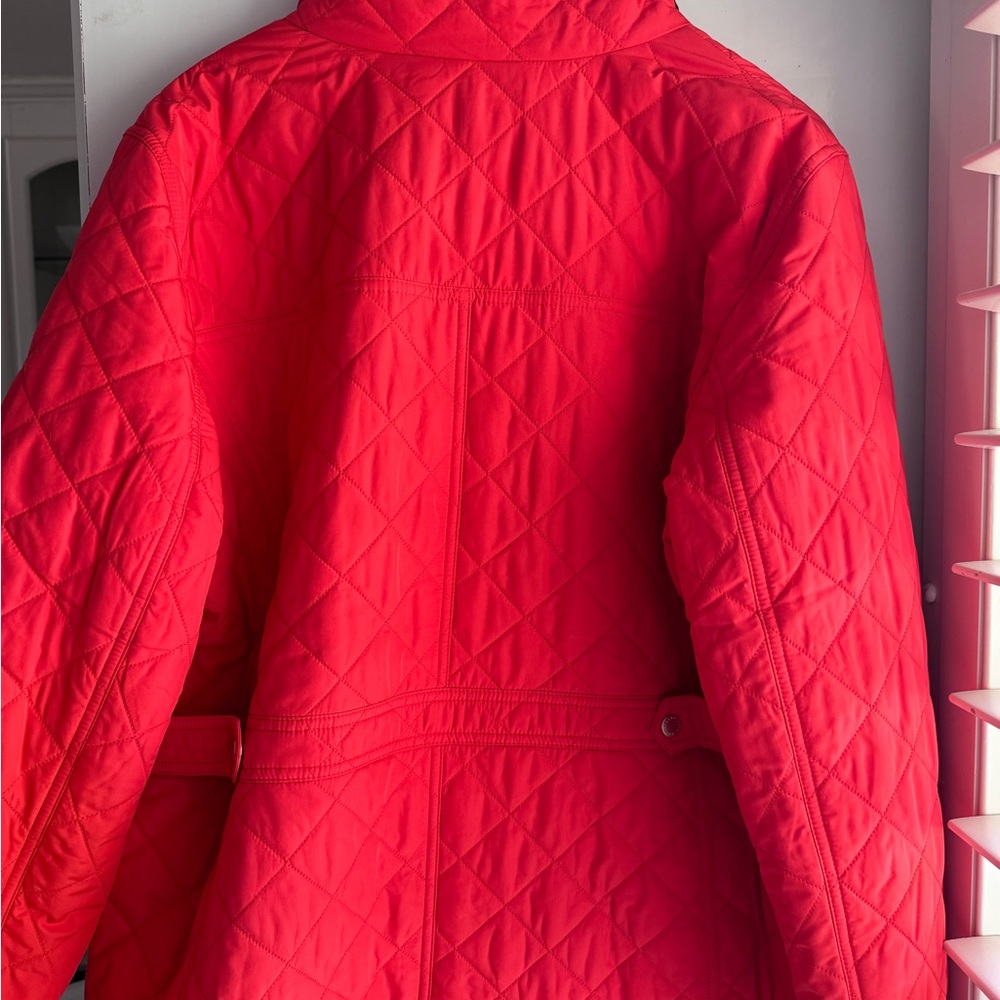 Talbots Quilted Orange Jacket - Picture 7 of 8